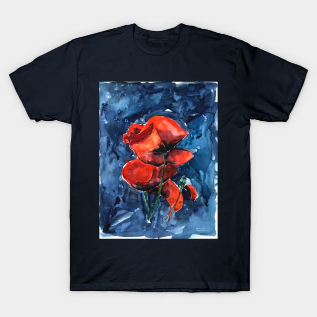 Poppies T-Shirt by feafox92